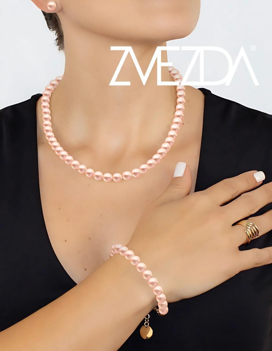 Aretes, collar y pulsera "de (si aplica)" redonda zvezda aurore no aplica "de" metal 18 k perla de cristal