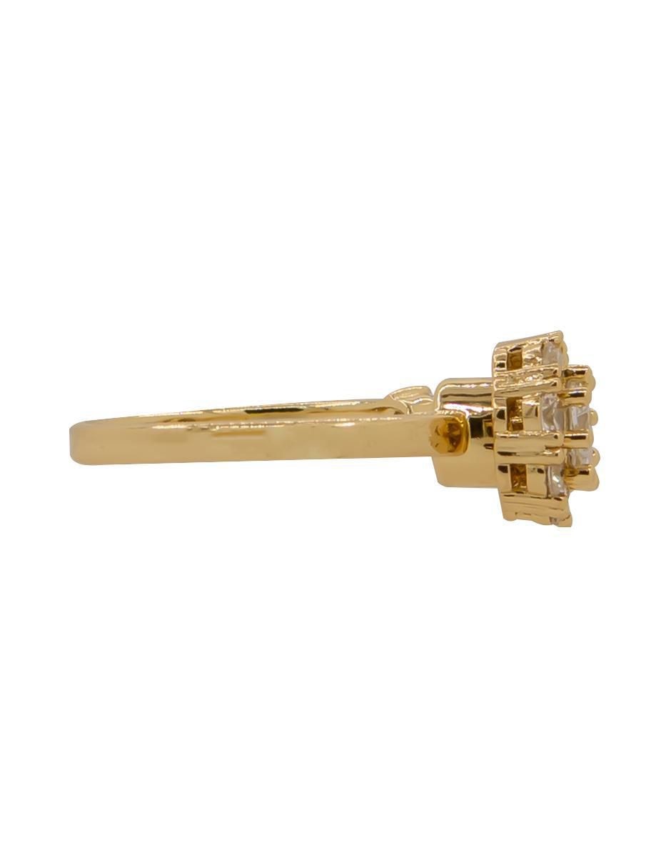 Anillo de flor zirconia brillante 2