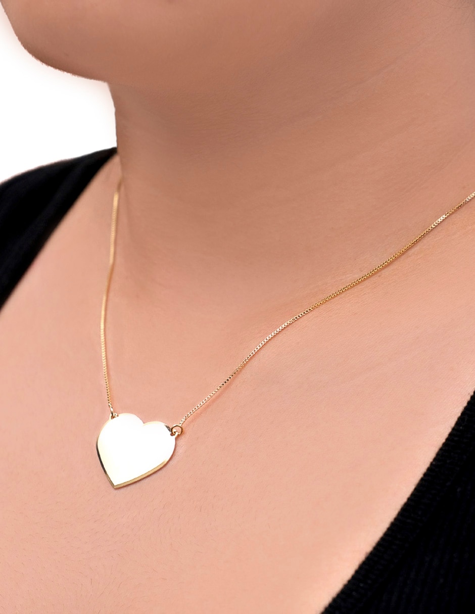 Collar de corazón 18 K 4