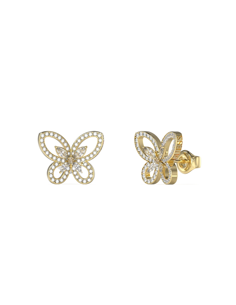 Aretes de mariposa Lily con acabado pavé circonita