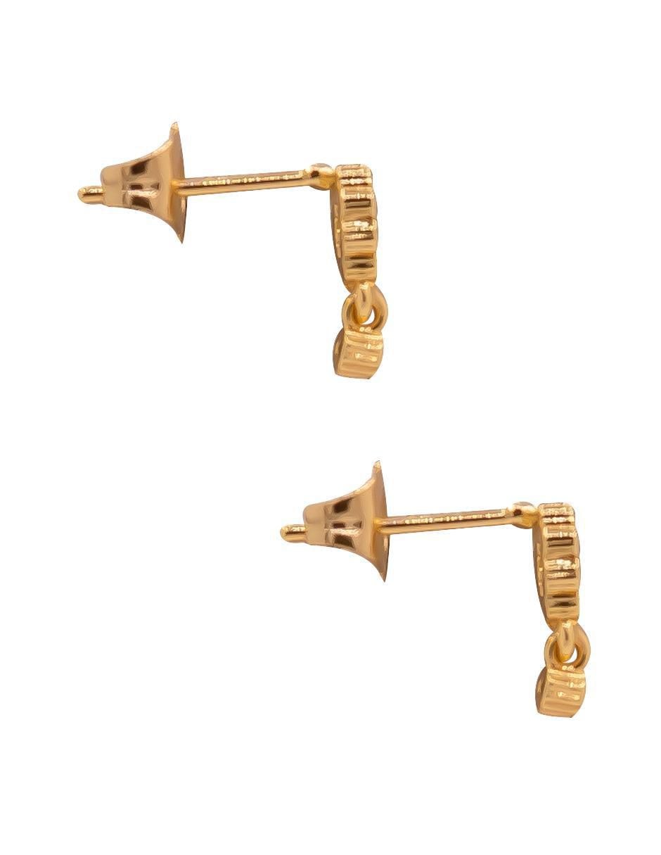 Aretes circulares con acabado pavé zirconia 3