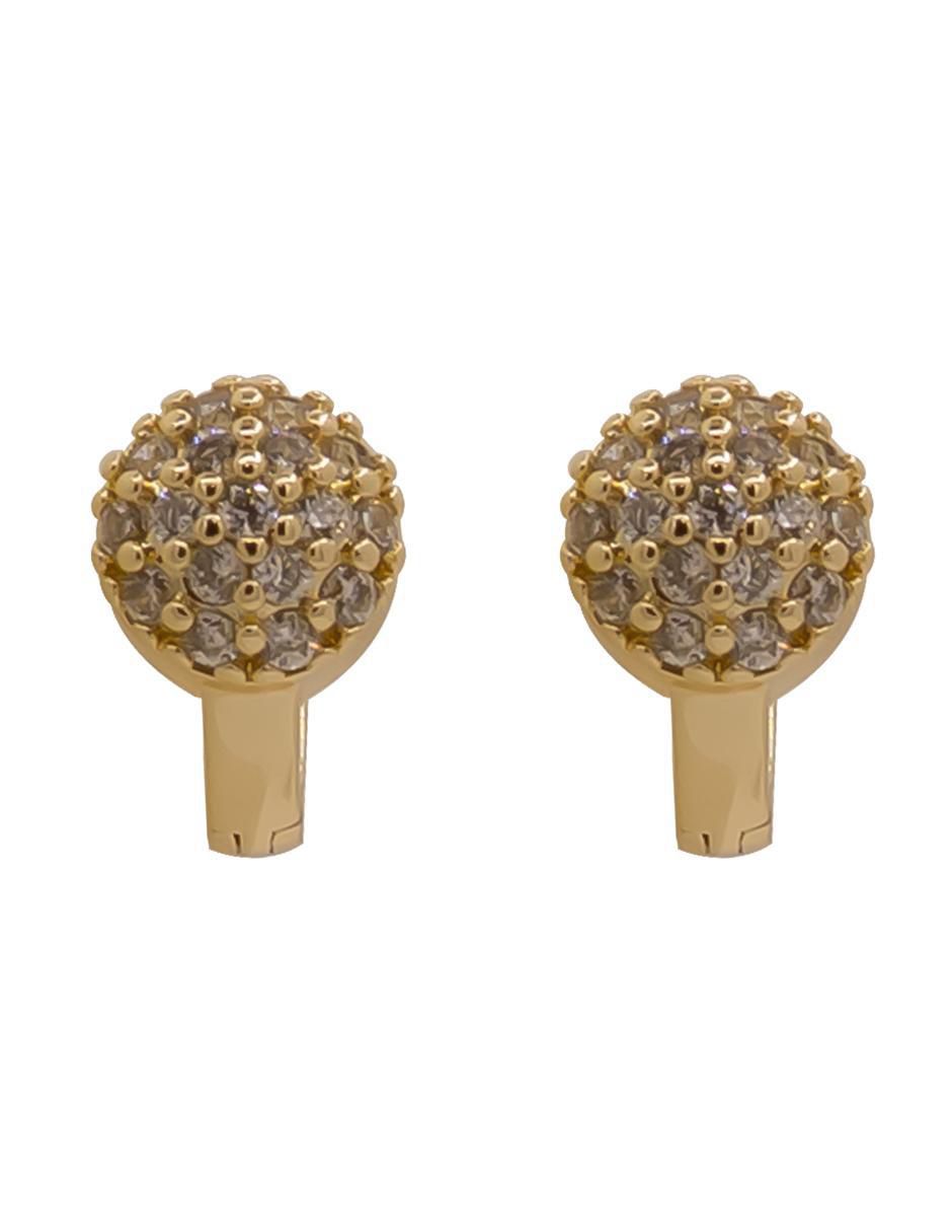 Aretes con acabado brillante zirconia Aretes con acabado brillante zirconia