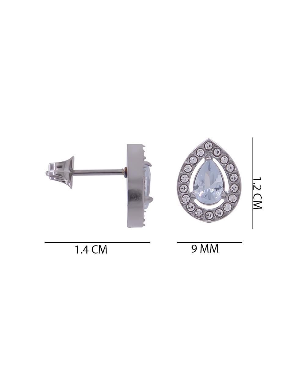 Broqueles de gota con acabado pavé zirconia 4
