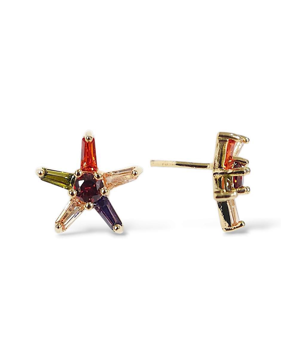 Aretes y collar de estrella de zirconia 5