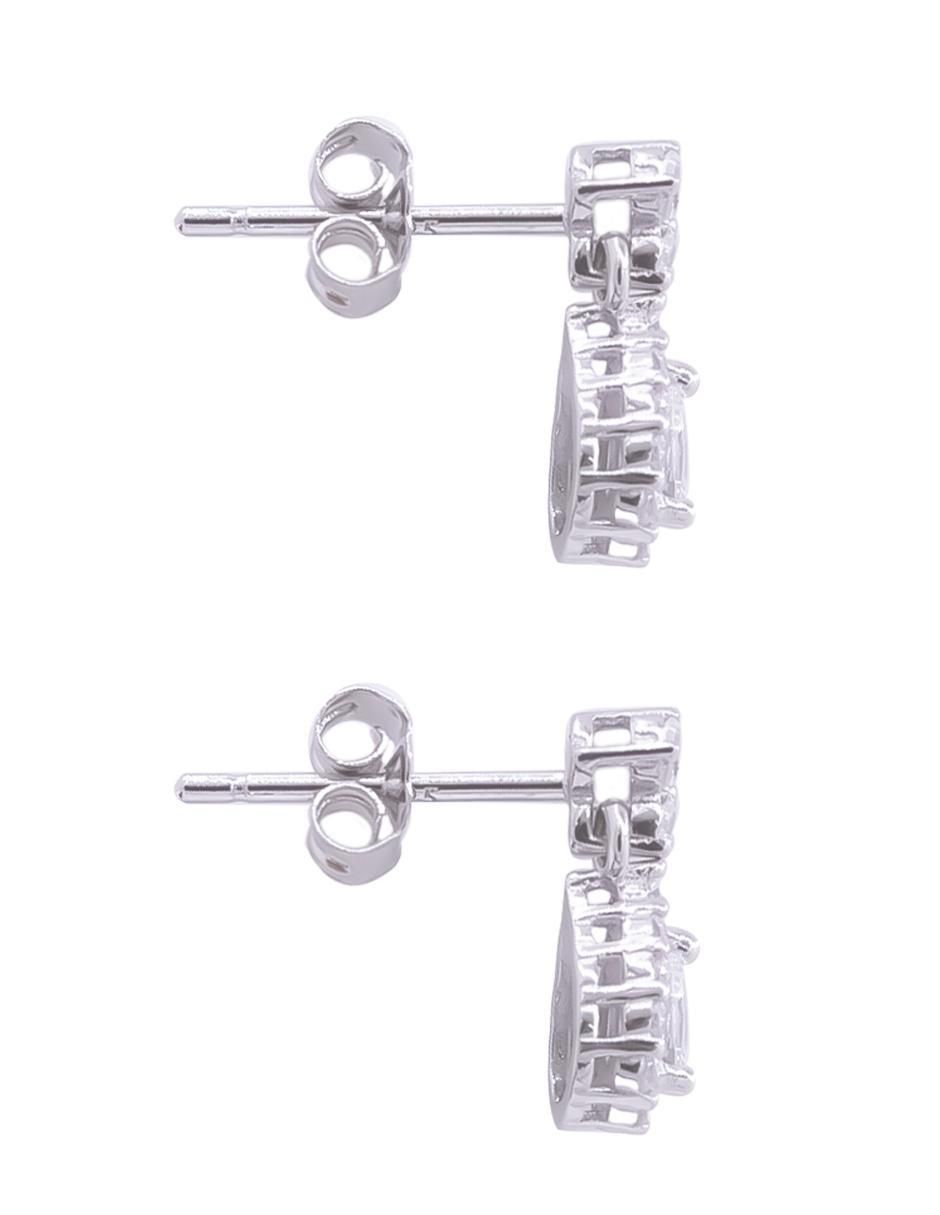 Set de aretes de gota de plata P 925 con acabado pavé zirconia 2