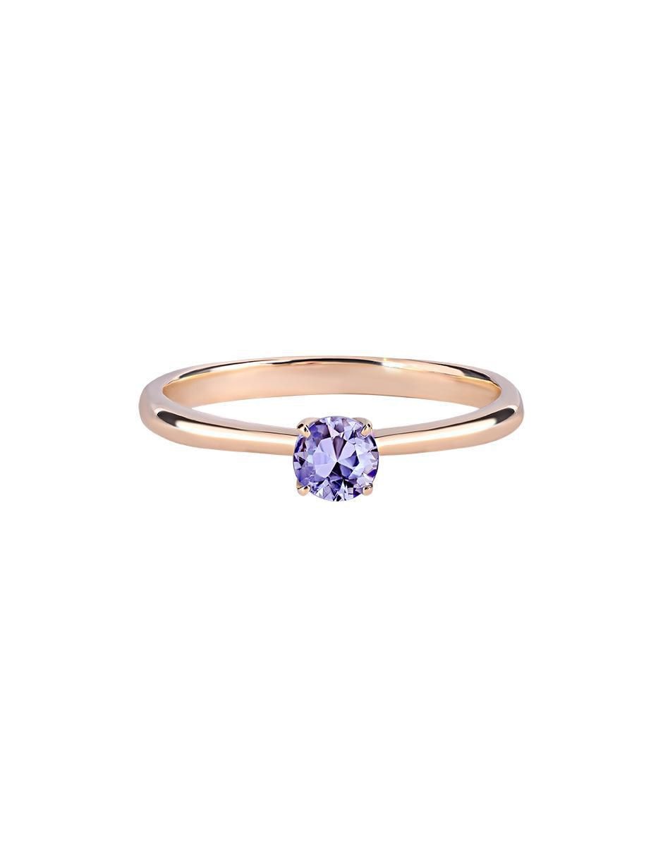 Anillo 14 k de oro tanzanita brillante Anillo 14 k de oro tanzanita brillante