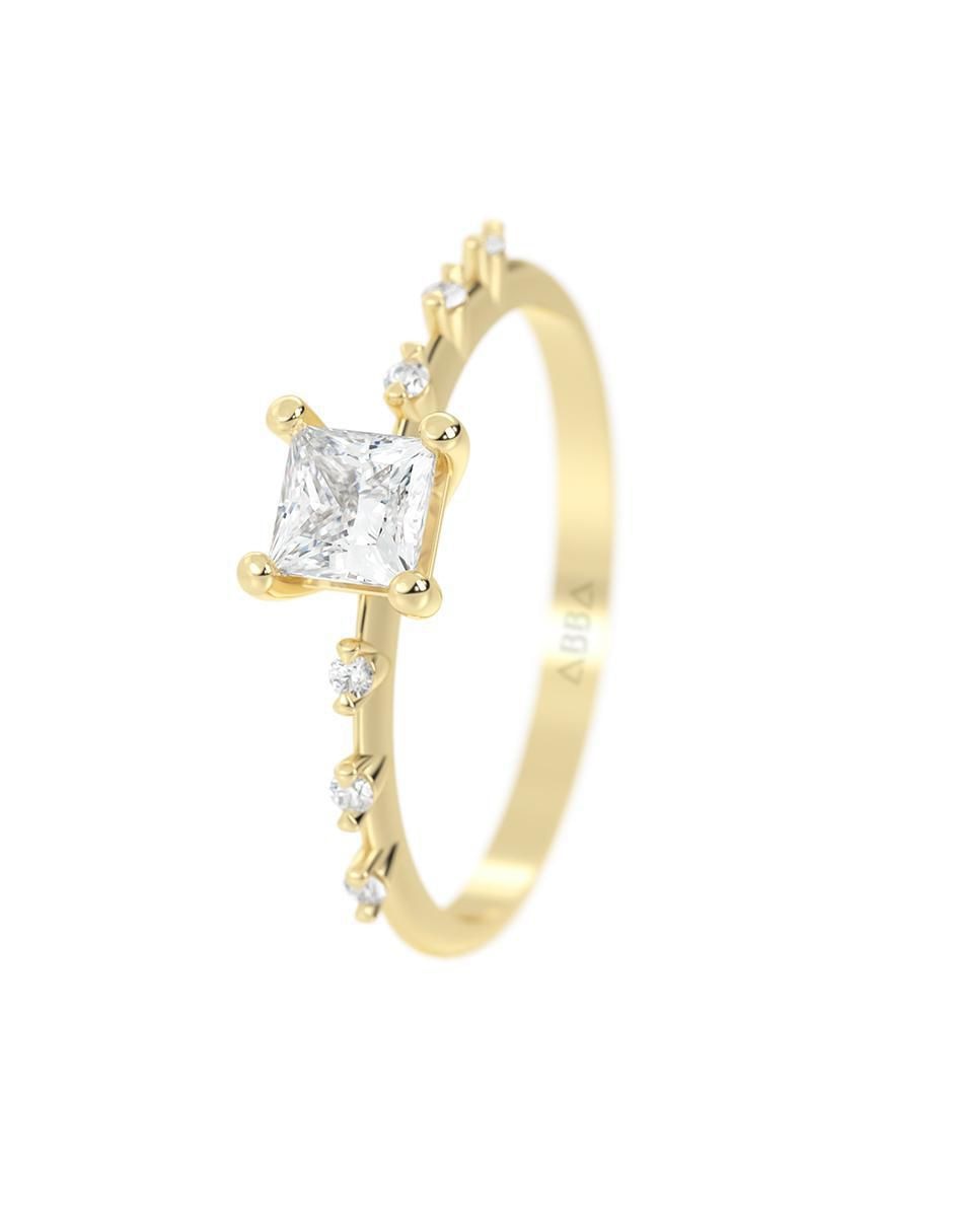 Anillo "de (si aplica)" cuadrada abba joyas sin familia no aplica 10 k "de" oro zirconia