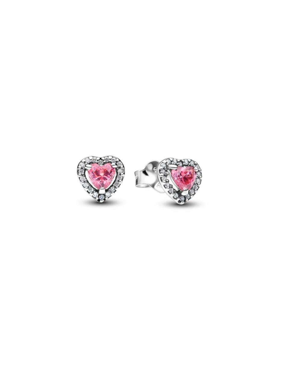Aretes de corazón Timeless de plata P 925 con acabado brillante zirconia cúbica