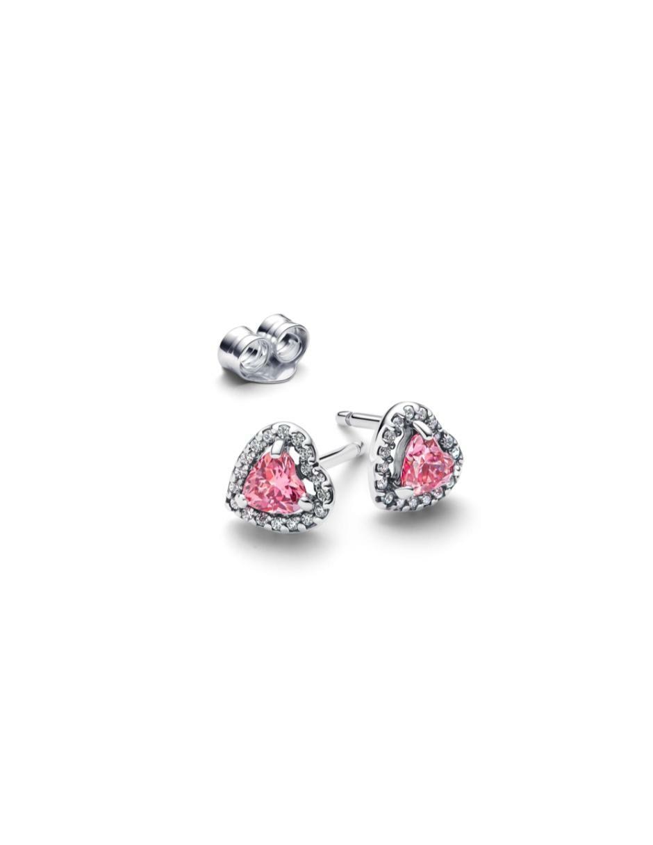 Aretes de corazón Timeless de plata P 925 con acabado brillante zirconia cúbica 2
