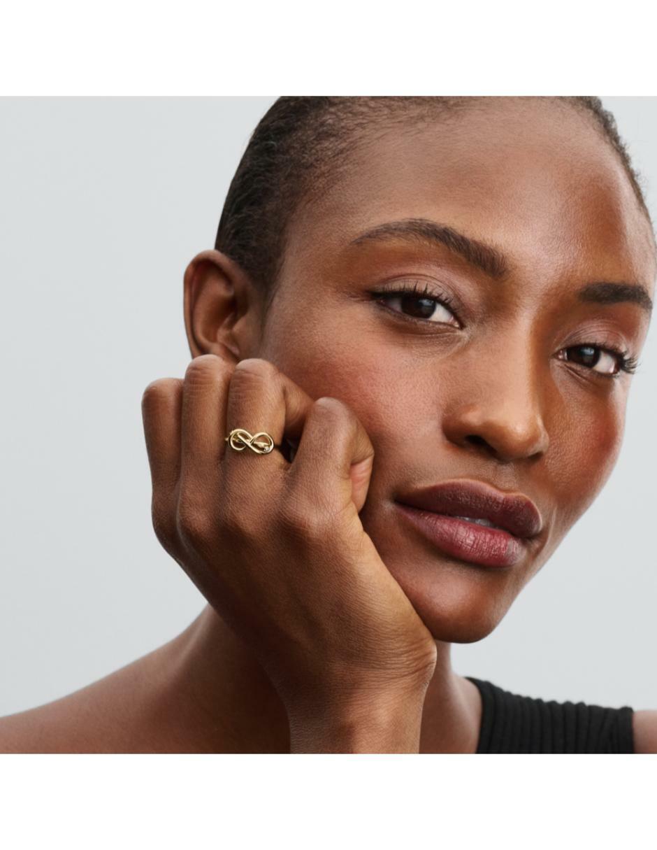 Anillo de infinito Moments de plata P 925 zirconia cúbica con acabado baño de oro 2