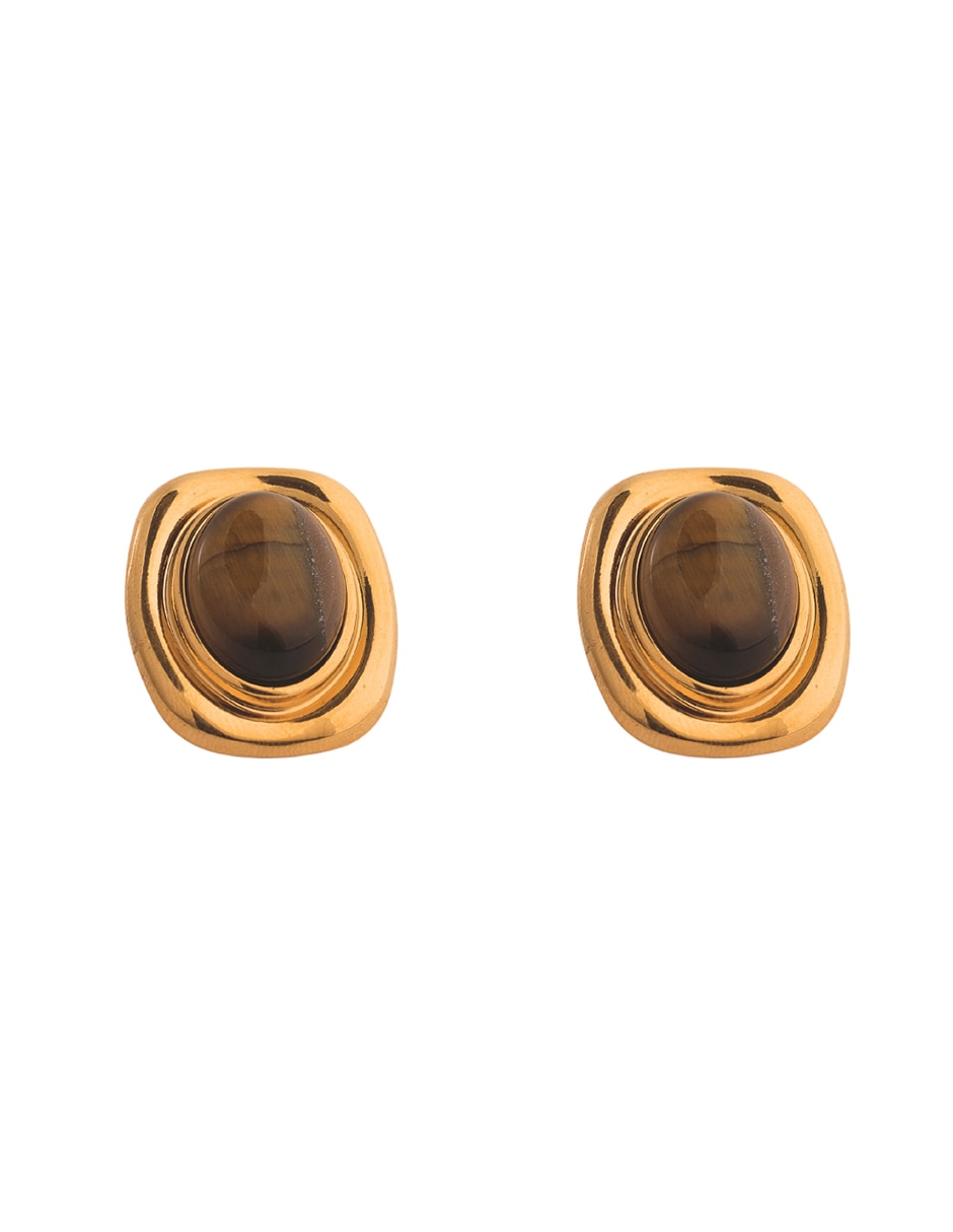 Aretes Universal Classic Collection con acabado chapa de oro
