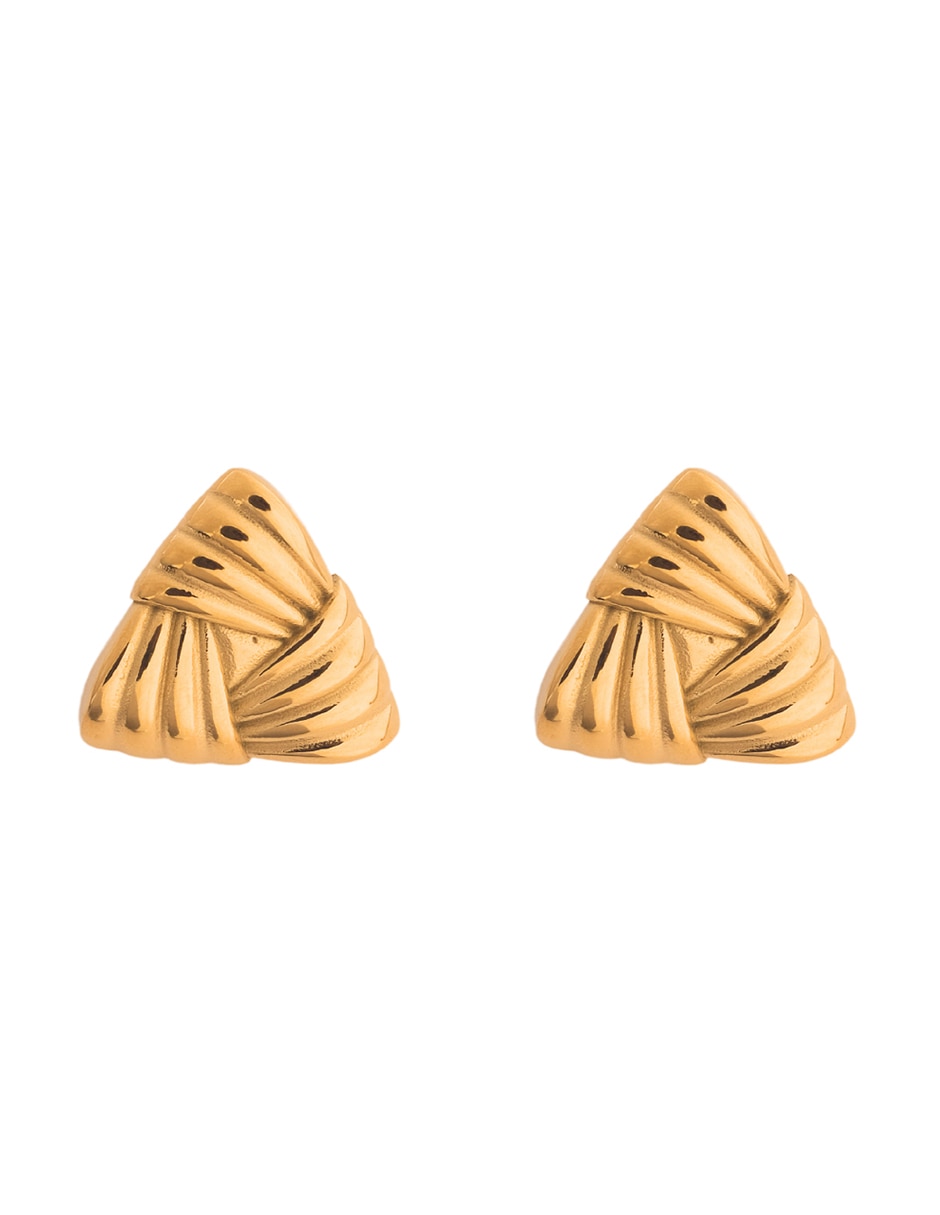 Aretes de triángulo Universal con acabado chapa de oro Aretes de triángulo Universal con acabado chapa de oro