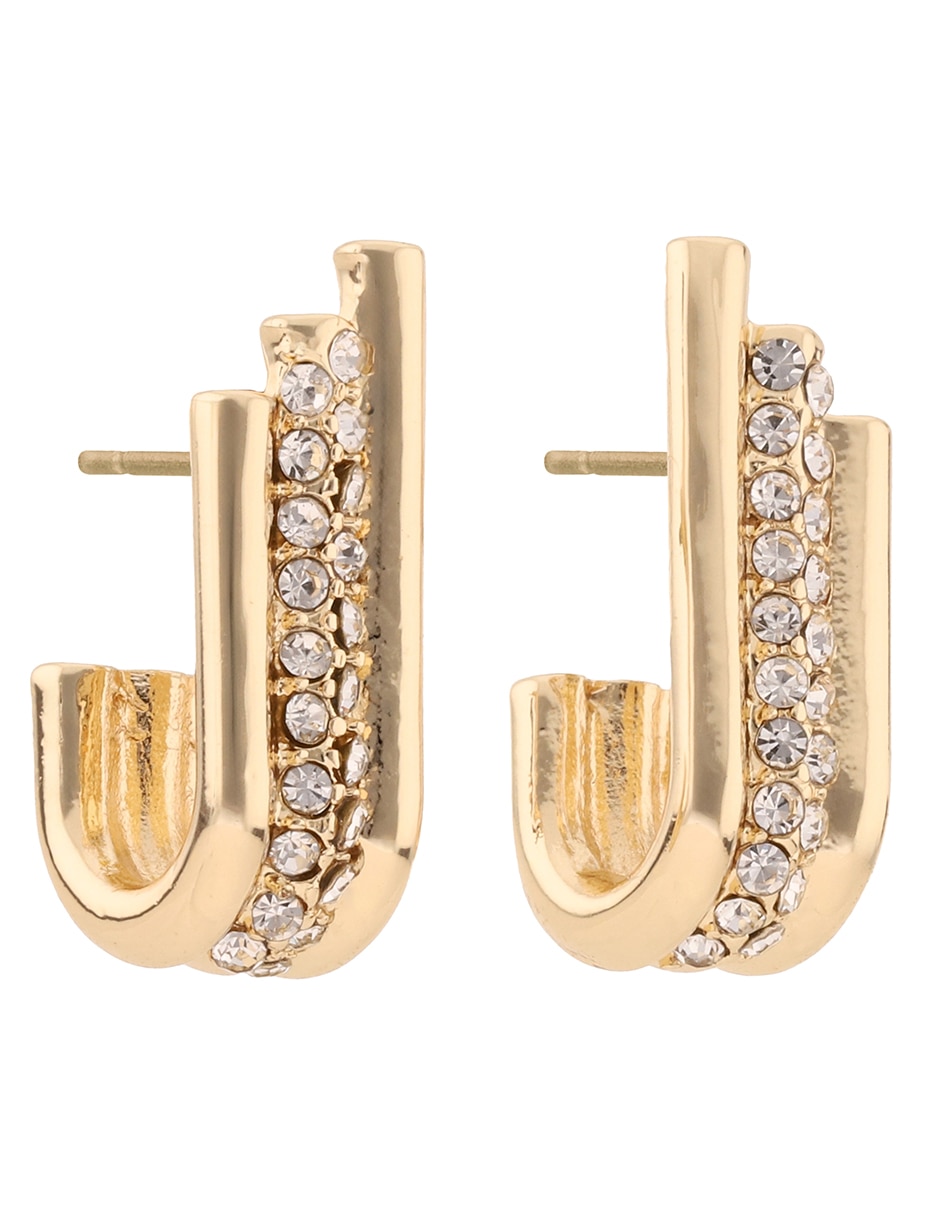 Aretes cortos Tunnels con acabado pavé zirconia 2