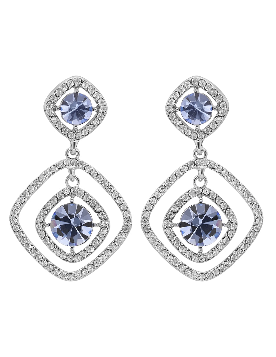 Aretes Sapphire Symphony con acabado brillante cristal