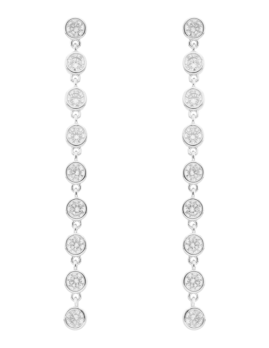 Aretes con acabado brillante cristal