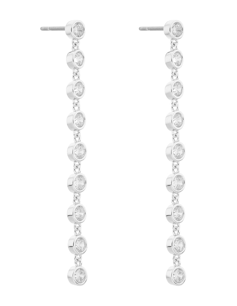 Aretes con acabado brillante cristal 2