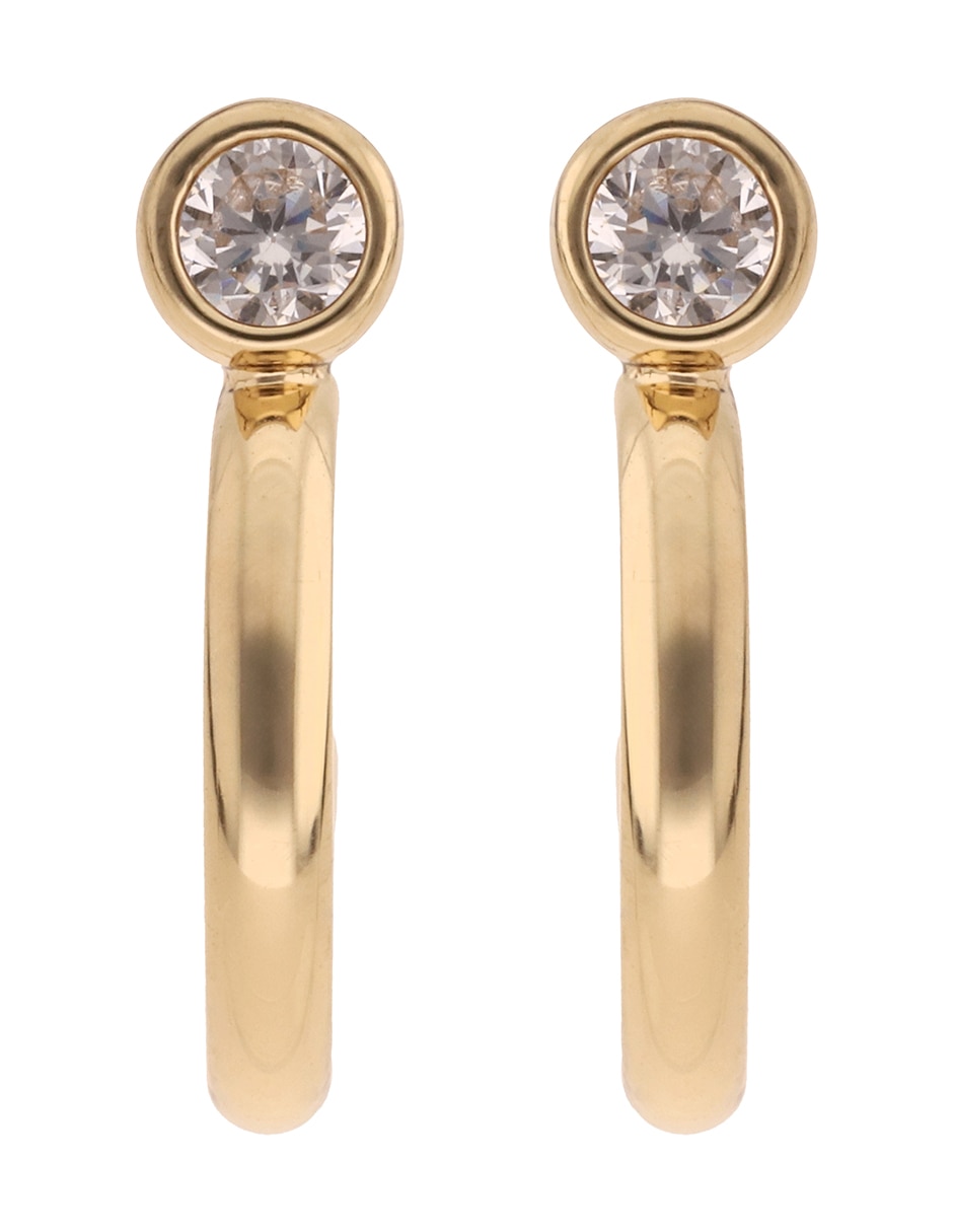 Arracadas con acabado brillante cristal Arracadas con acabado brillante cristal