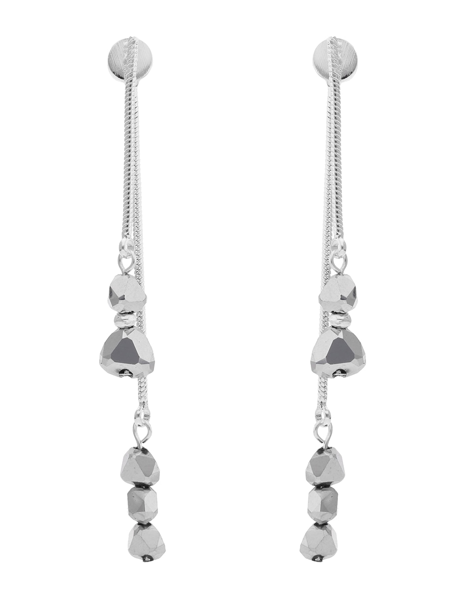 Aretes Stormy Beads con acabado brillante