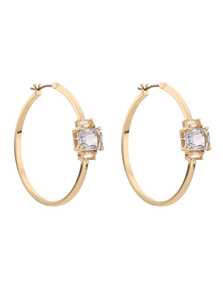 Arracadas con acabado brillante cristal 2