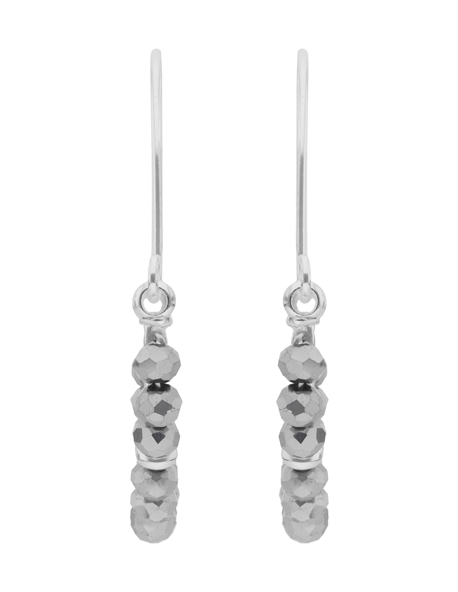 Aretes Stormy Beads con acabado brillante