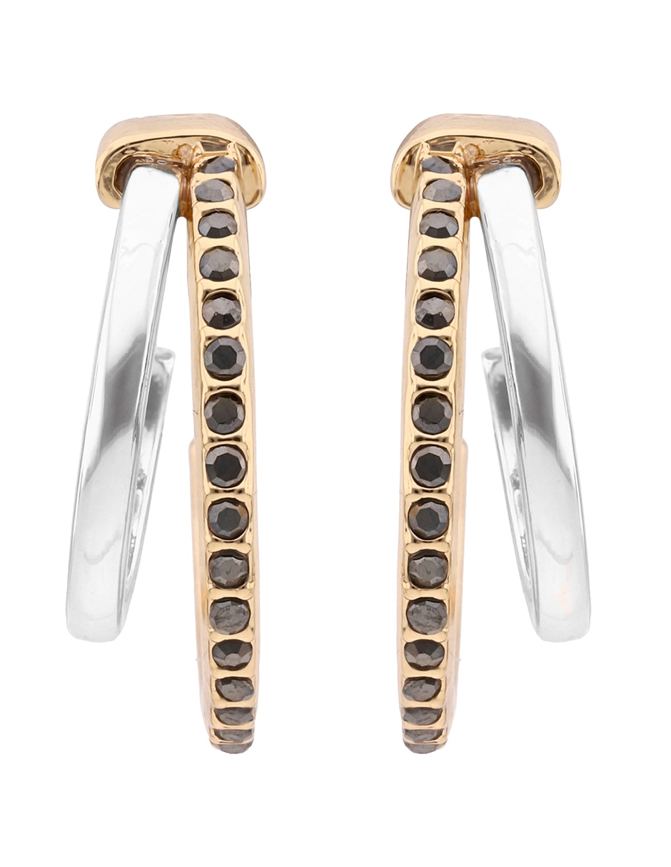 Arracadas Tritone Emblems con acabado brillante zirconia