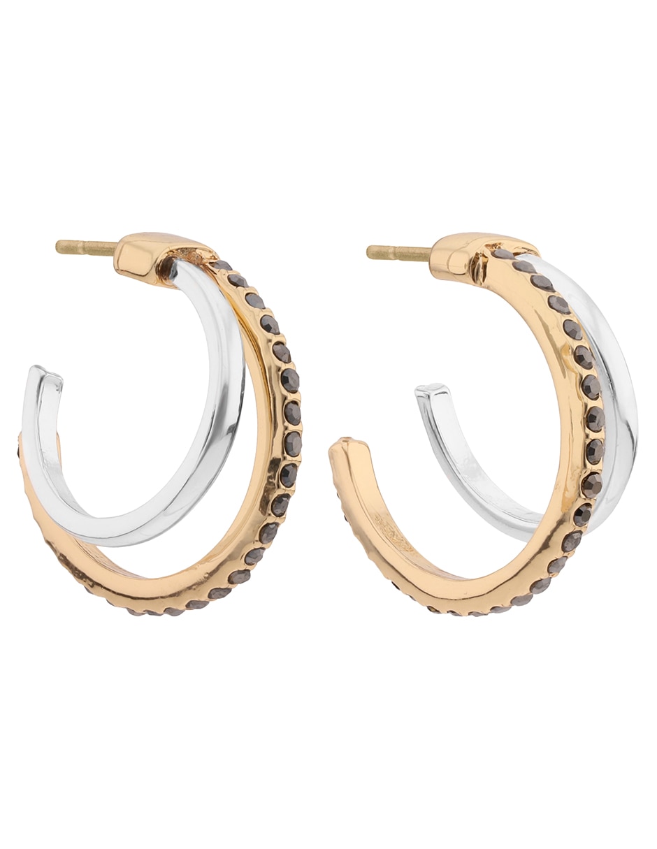 Arracadas Tritone Emblems con acabado brillante zirconia 2