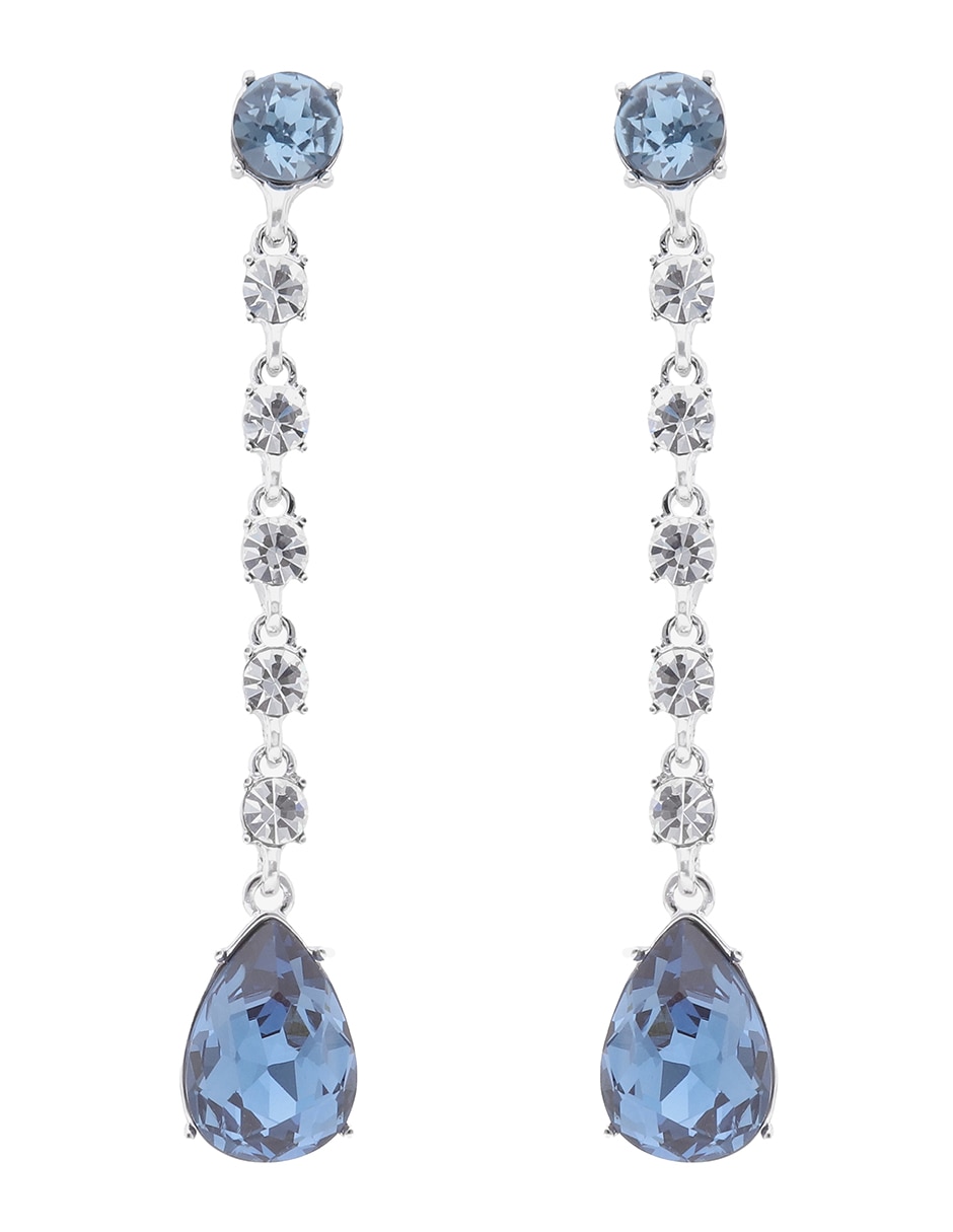 Aretes de gota Daydreamin' Denim con acabado brillante cristal