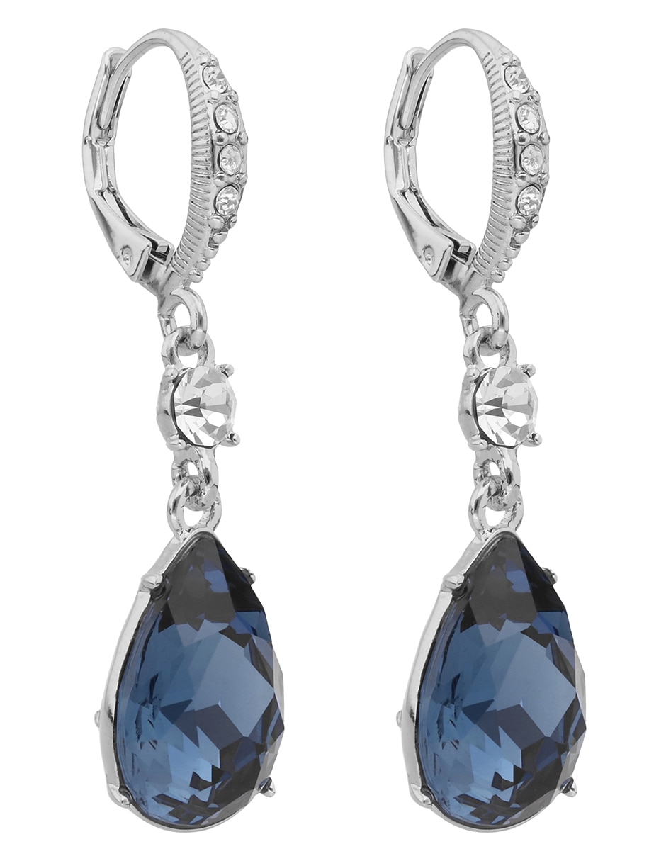 Aretes largos de gota Daydreamin' Denim  con acabado pavé cristal 2