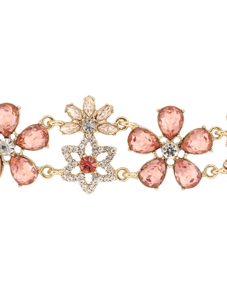 Brazalete Peachy Peonies con acabado brillante 4