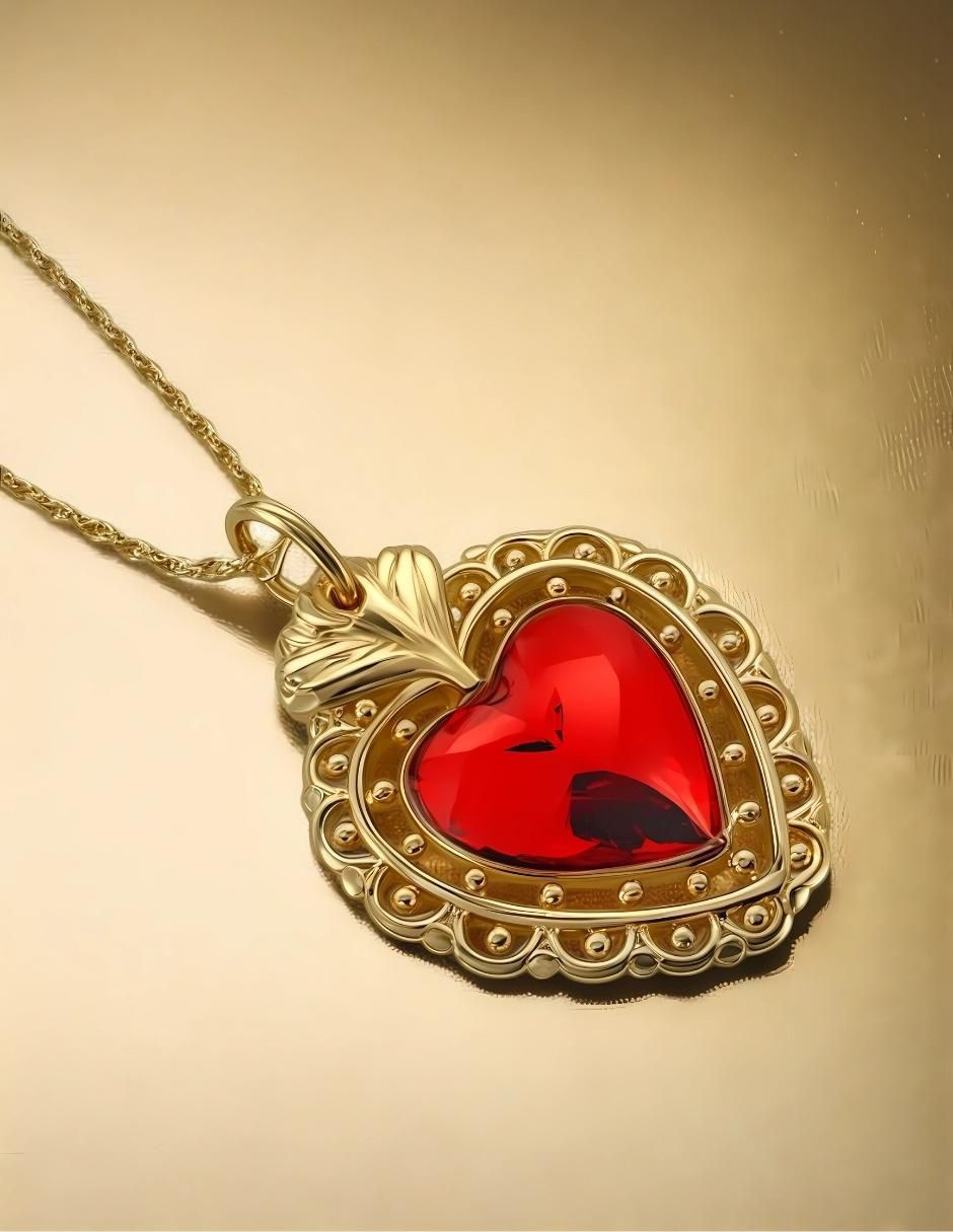 Collar de corazón Aurore 18 K 2