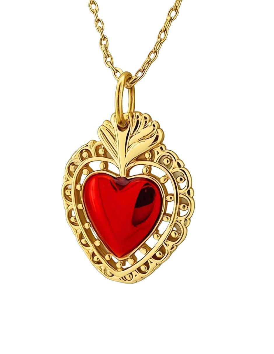 Collar de corazón Aurore 18 K 4
