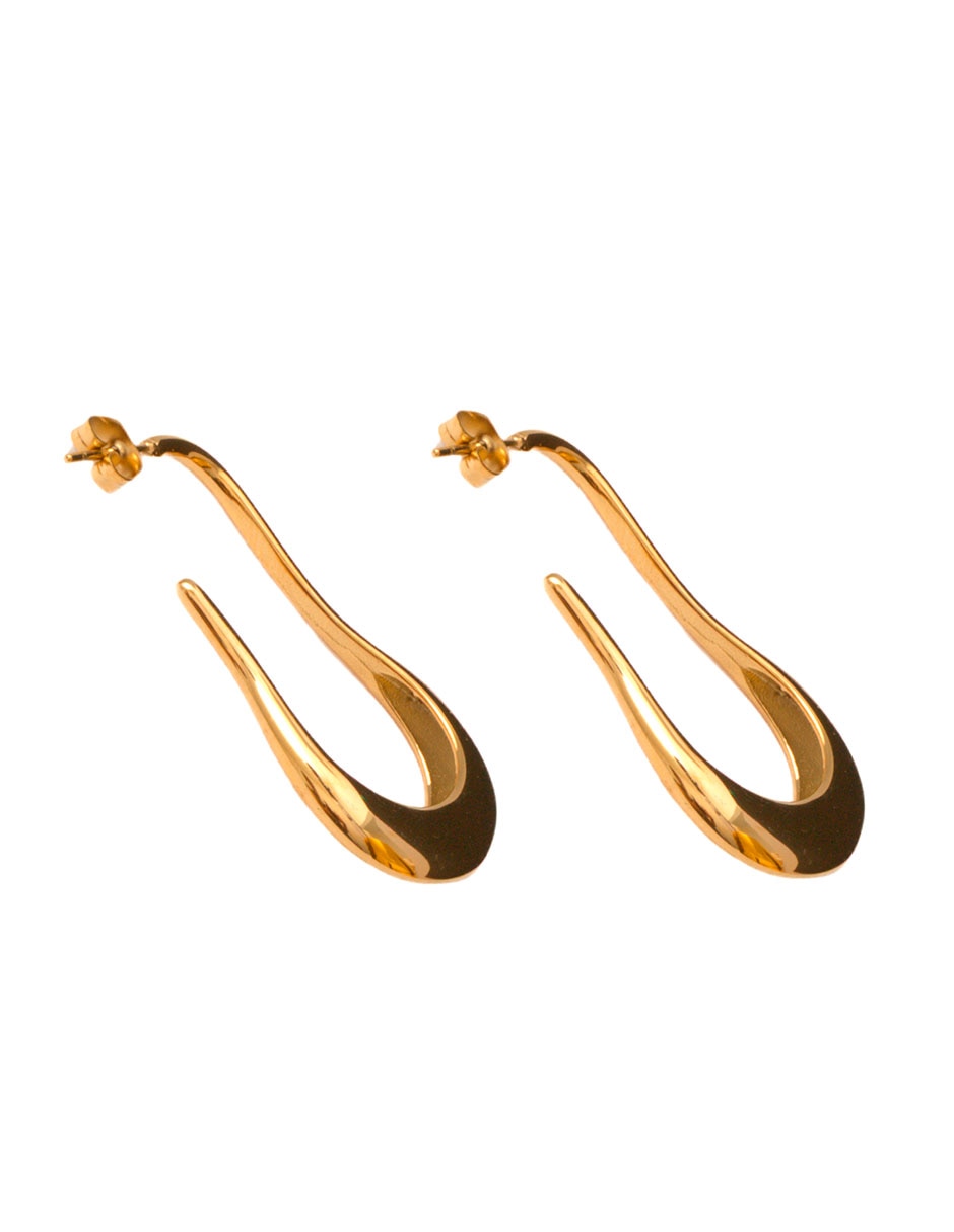 Aretes Universal Classic Collection con acabado chapa de oro 2