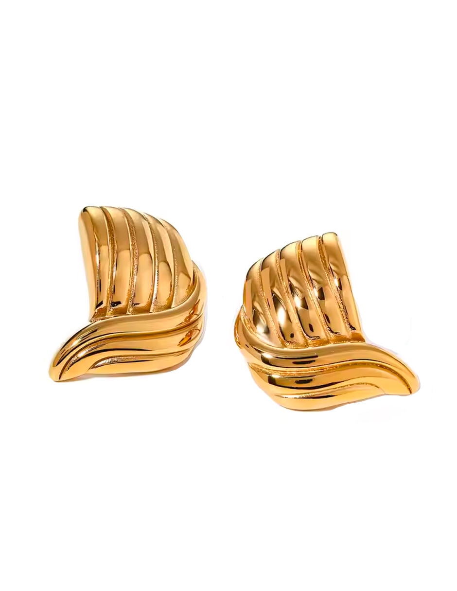 Aretes de alas Universal Classic Collection con acabado chapa de oro Aretes de alas Universal Classic Collection con acabado chapa de oro