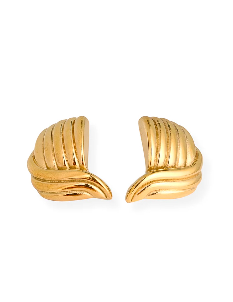 Aretes de alas Universal Classic Collection con acabado chapa de oro 2