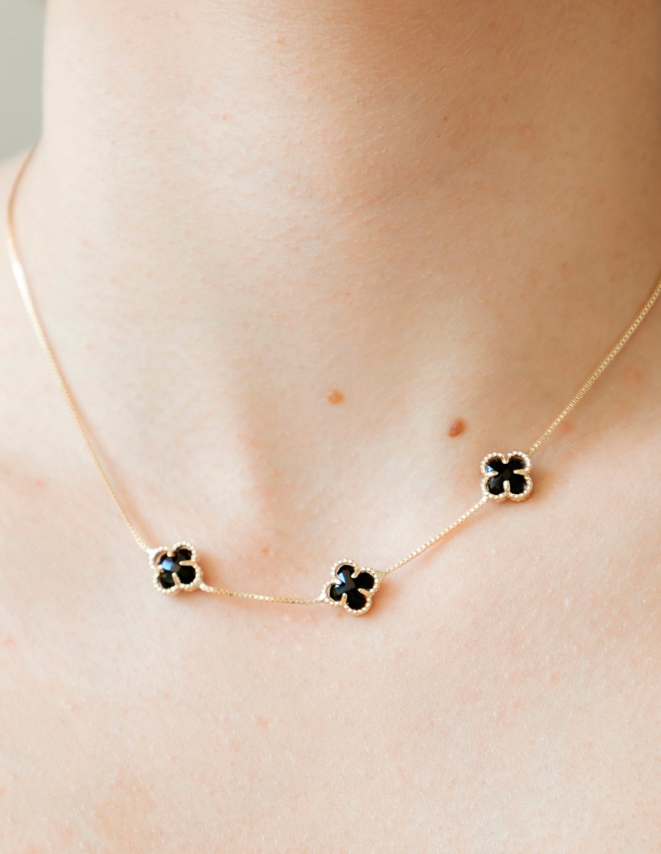 Collar de trébol 18 K 3