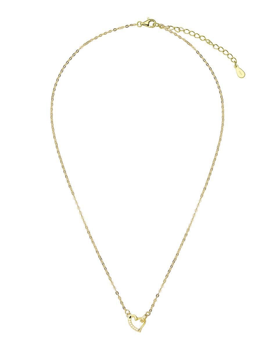 Collar de corazón Vínculo de plata P 925 3