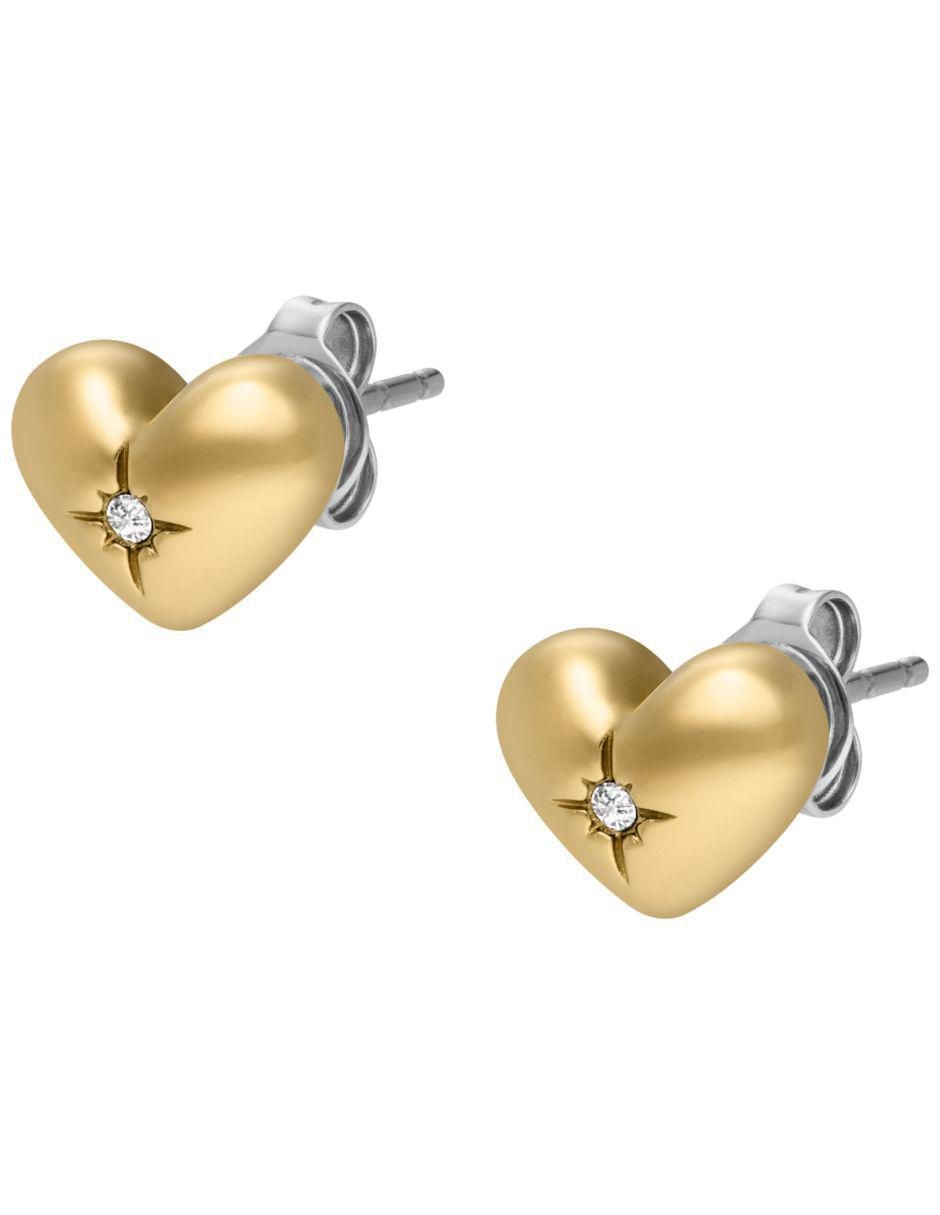 Broqueles de corazón Sadie con acabado brillante zirconia 2