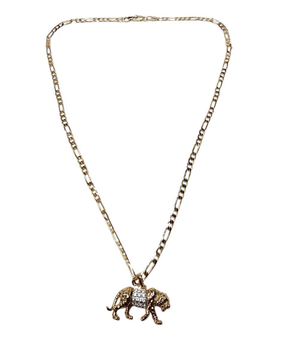 Collar de tigre Felinos de oro laminado 14 K 2