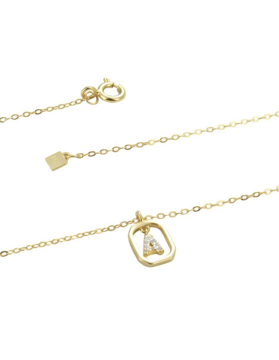 Collar de letra a de plata P 925 2