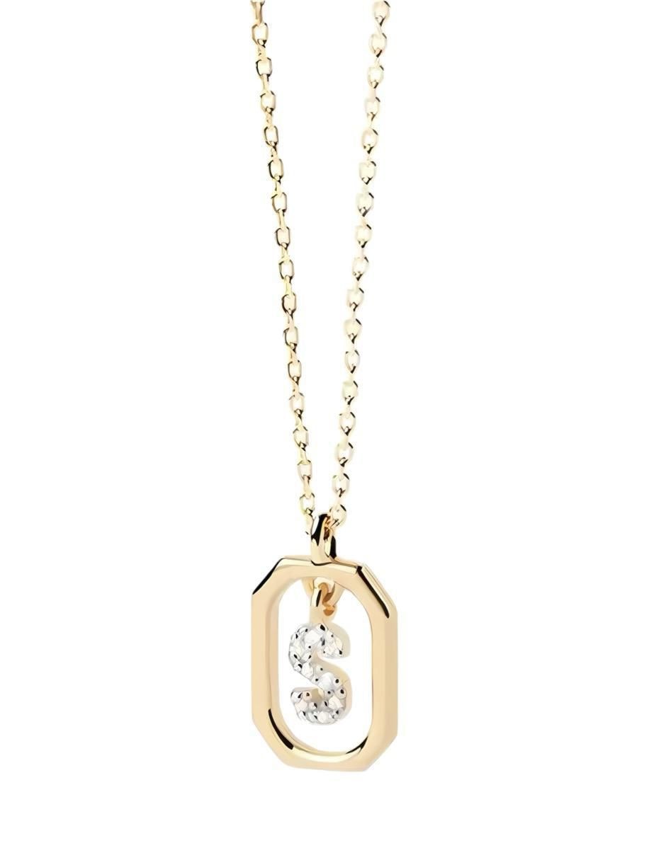 Collar de letra s de plata P 925