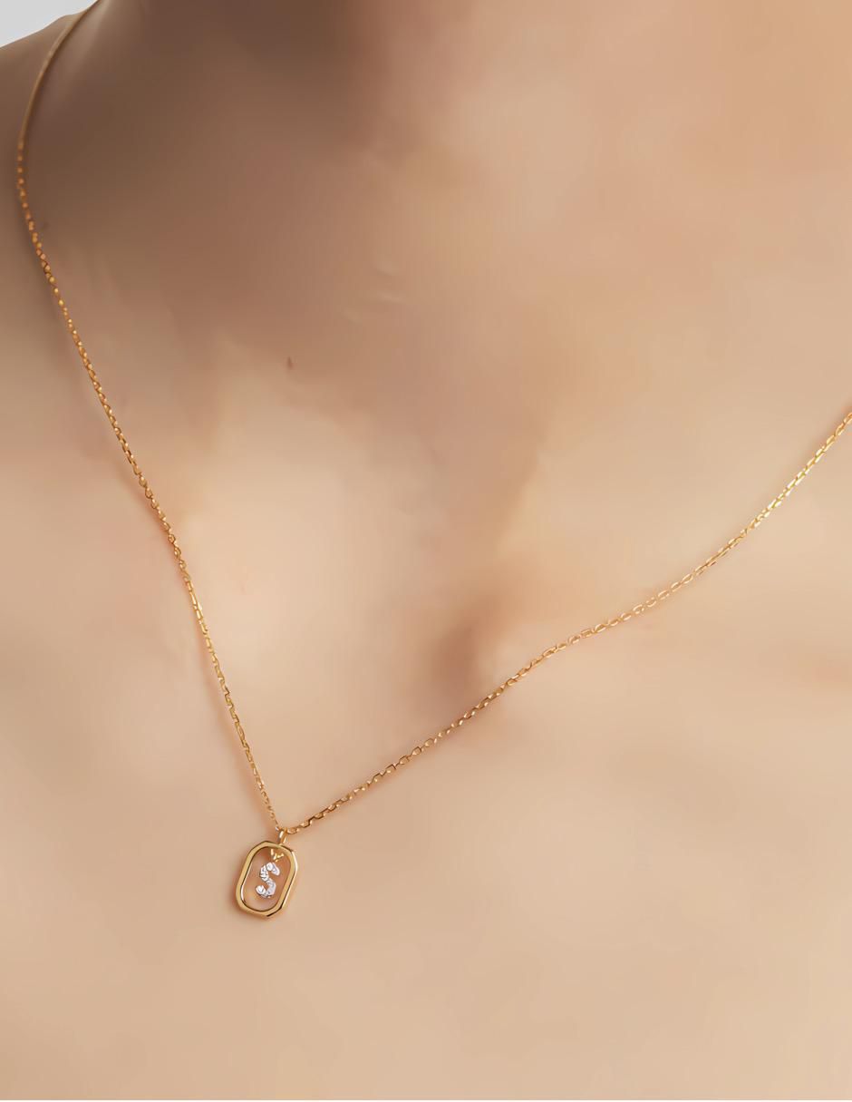 Collar de letra s de plata P 925 2