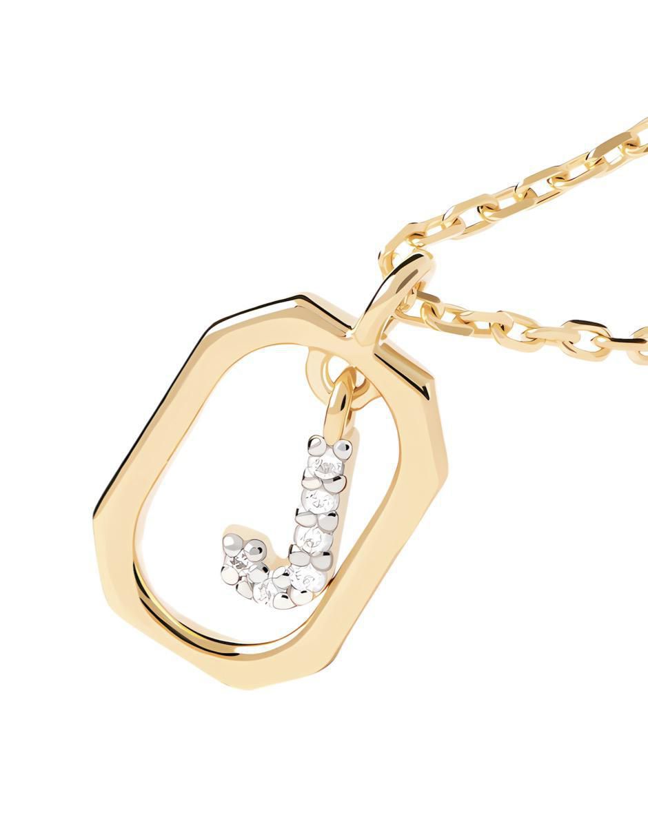 Collar de letra j de plata P 925 2