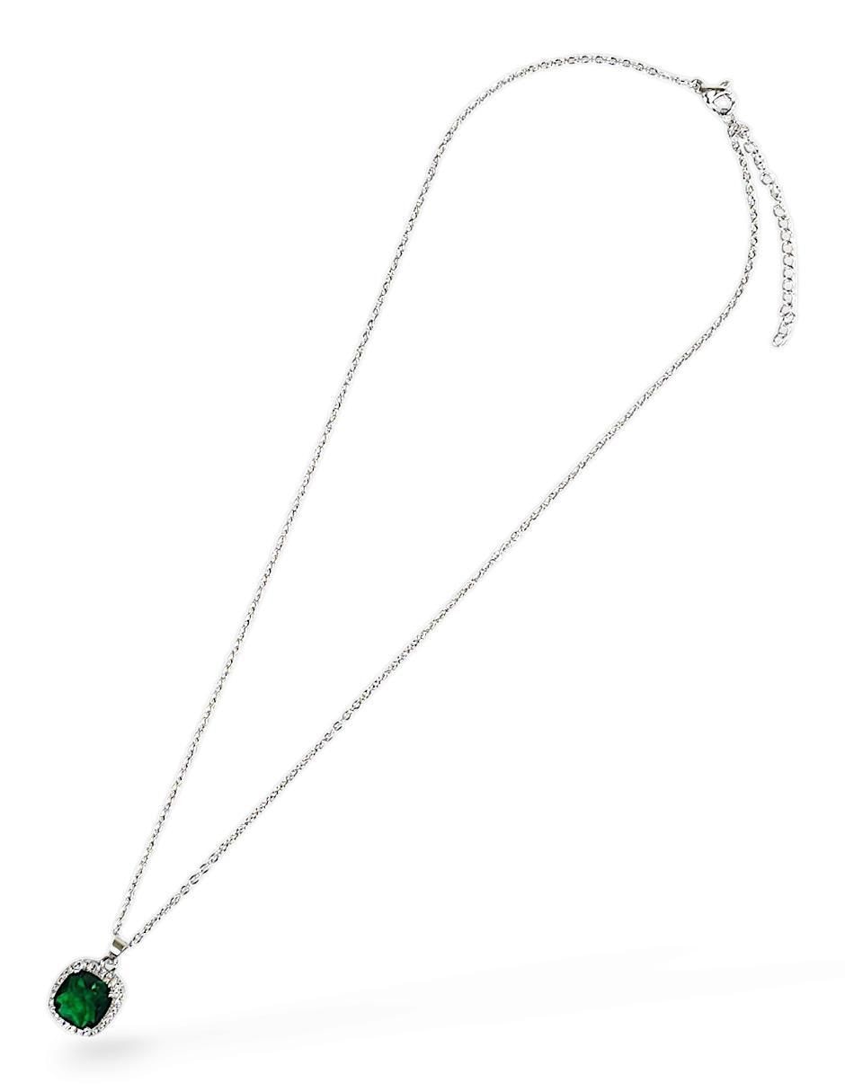 Aretes, collar y anillo zirconia 2