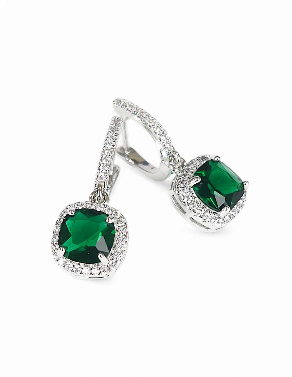 Aretes, collar y anillo zirconia 8