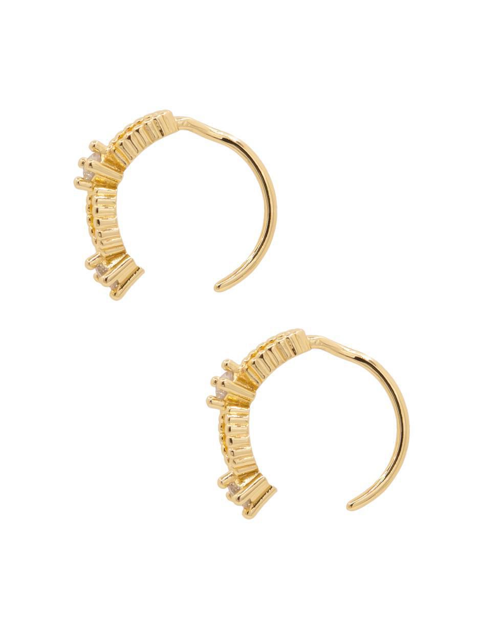 Aretes con acabado brillante zirconia 2