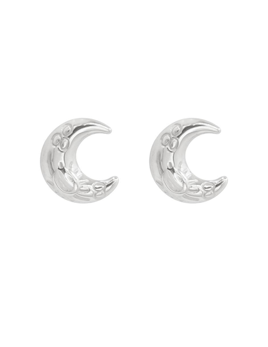 Aretes de luna con acabado brillante Aretes de luna con acabado brillante