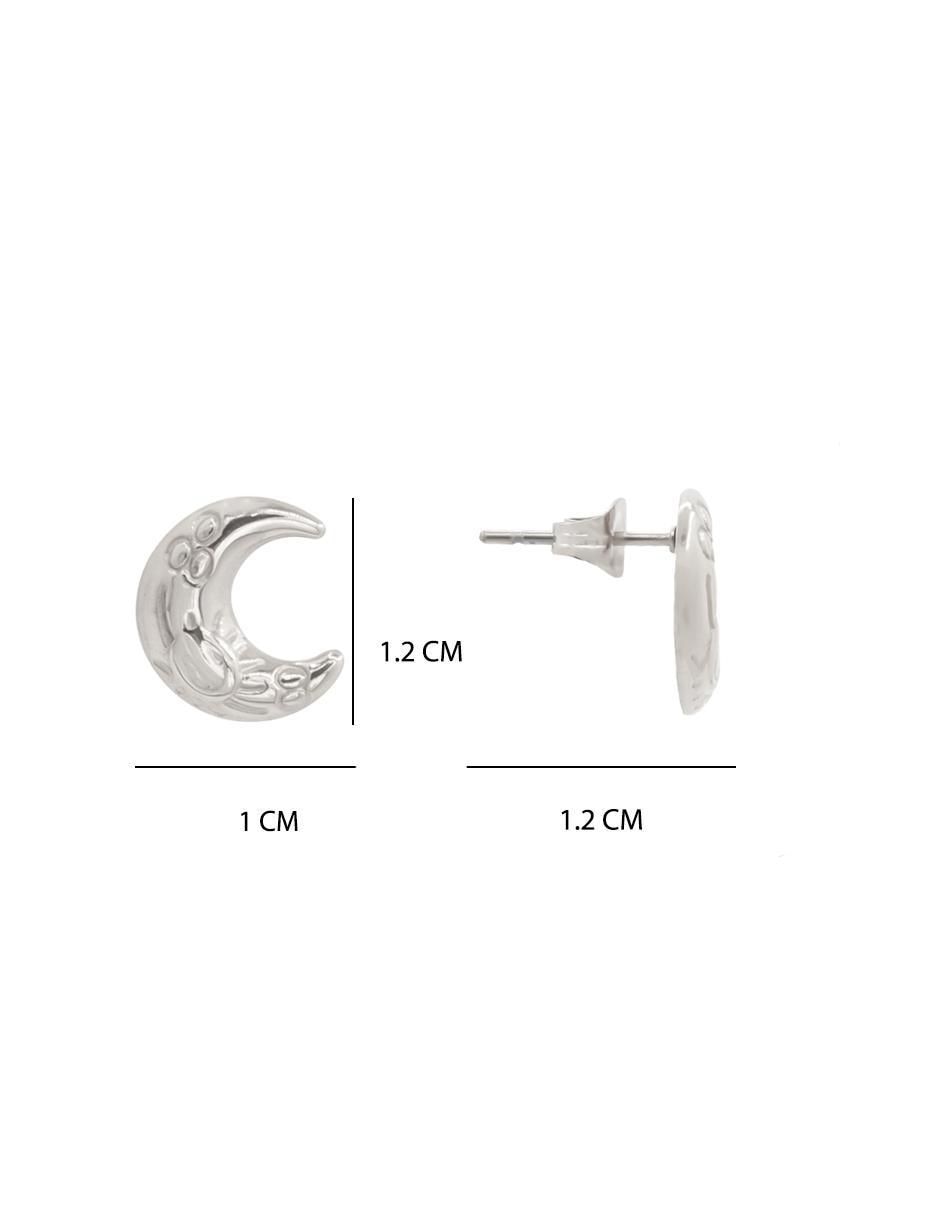 Aretes de luna con acabado brillante 6