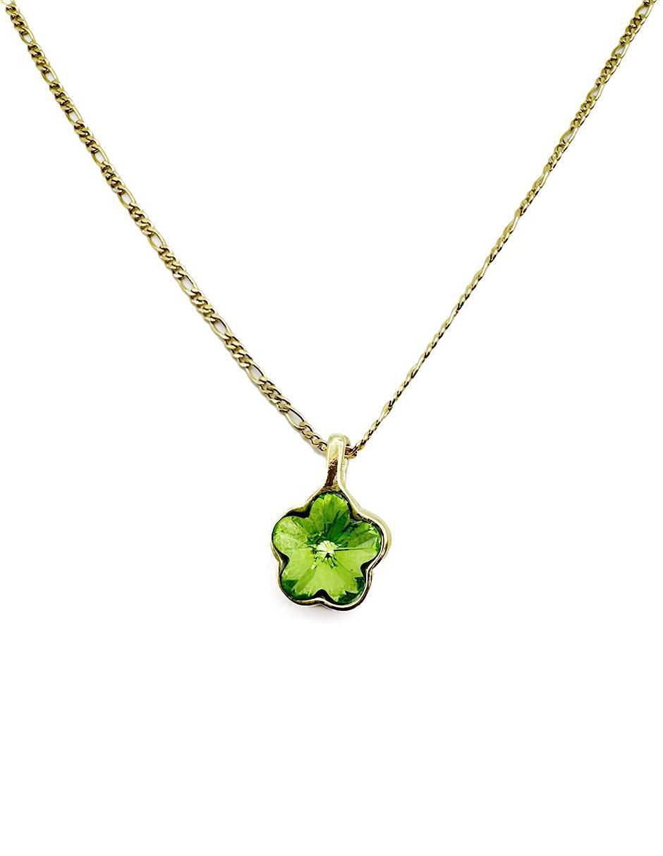 Collar de flor de oro laminado 10 K Collar de flor de oro laminado 10 K