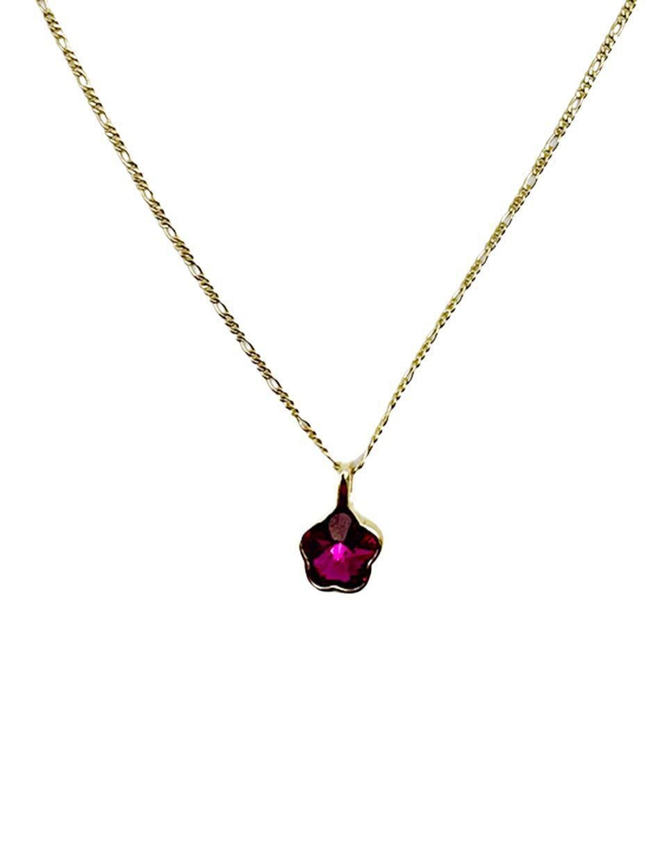 Collar de flor de oro laminado 10 K Collar de flor de oro laminado 10 K