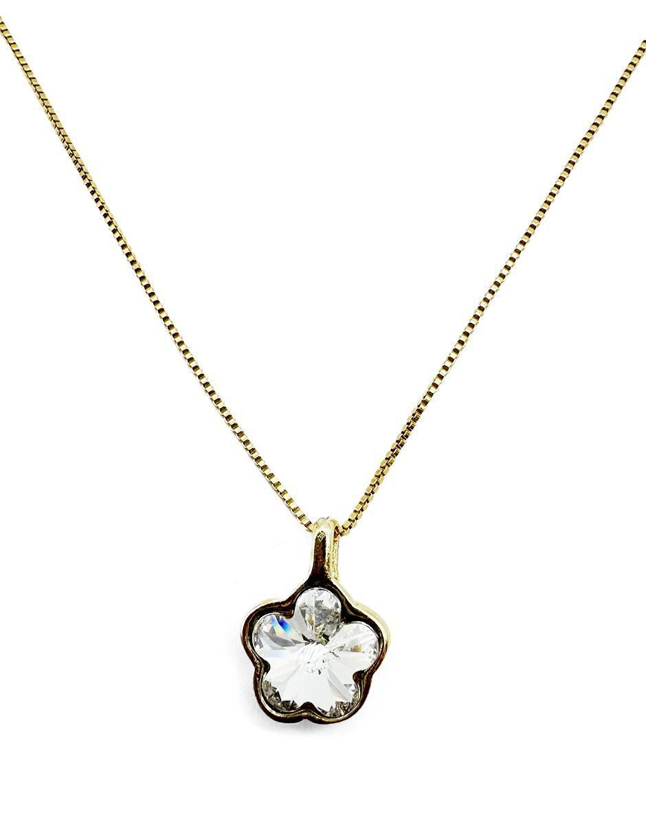 Collar de flor de oro laminado 10 K Collar de flor de oro laminado 10 K